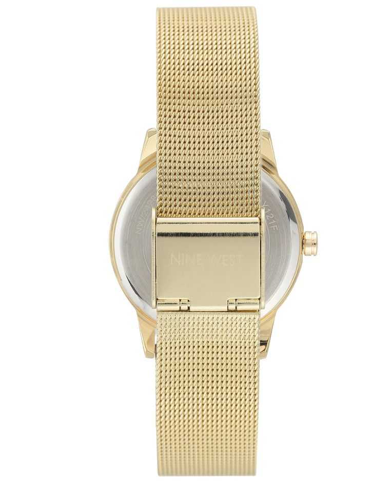 Nine West Floral Dial Mesh Bracelet Doradas | 3760-JVGQM