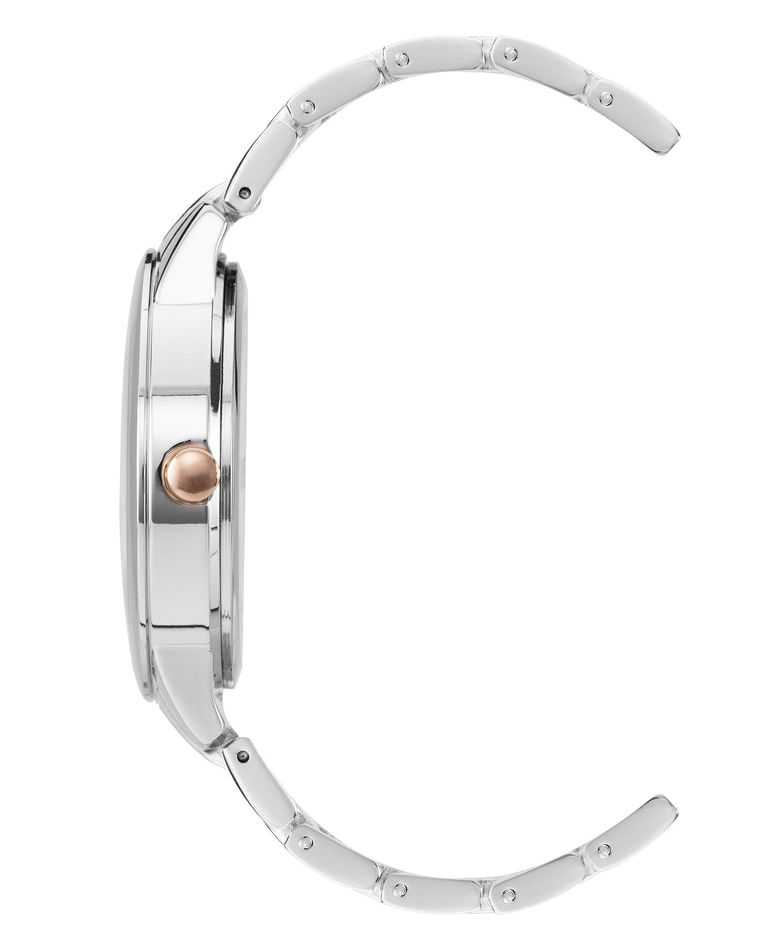 Nine West Floral Dial Metal Bracelet Plateadas | 6870-JIEBO