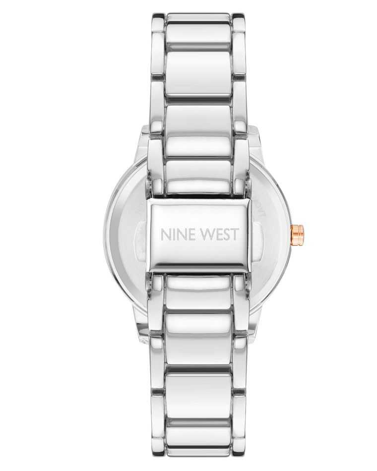 Nine West Floral Dial Metal Bracelet Plateadas | 6870-JIEBO