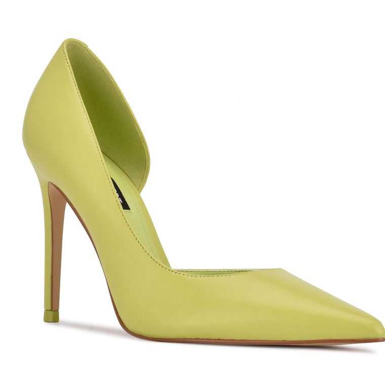 Nine West Folowe d'Orsay Pointy Puntera Pumps Verde Claro | 3709-DKPTZ