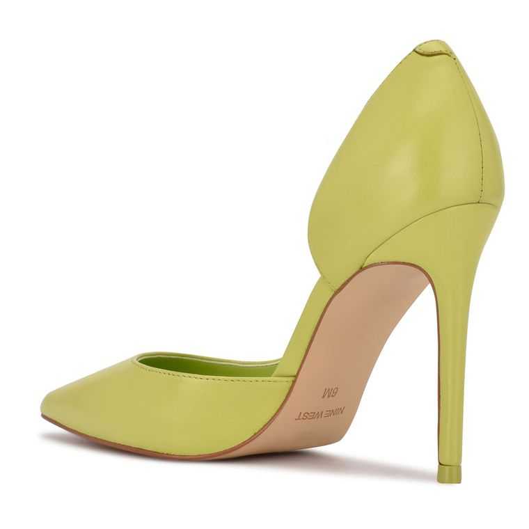 Nine West Folowe d'Orsay Pointy Puntera Pumps Verde Claro | 3709-DKPTZ