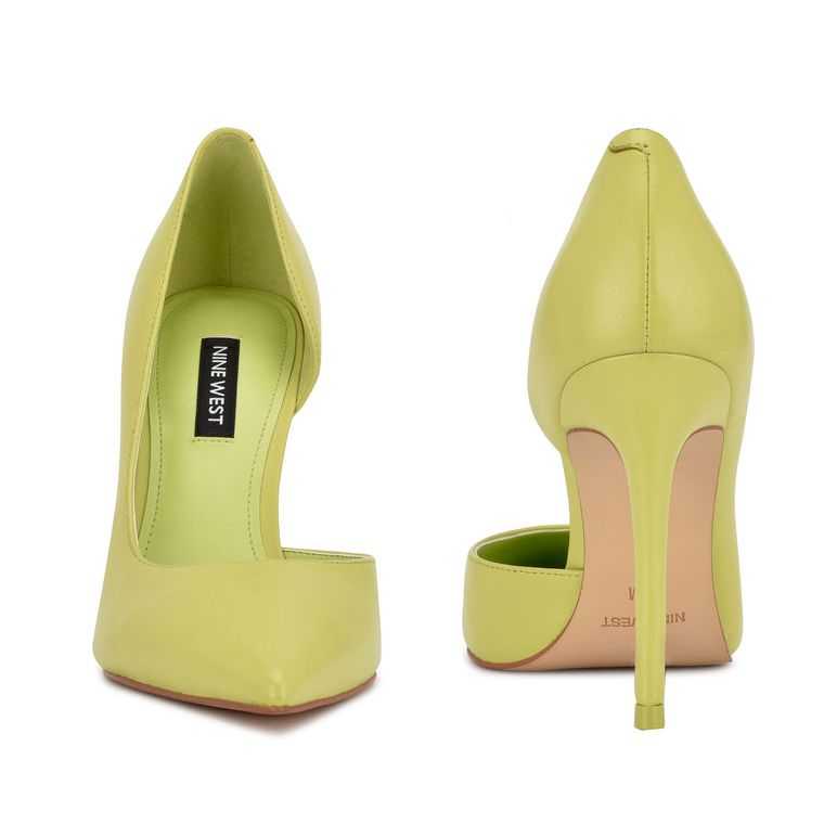 Nine West Folowe d'Orsay Pointy Puntera Pumps Verde Claro | 3709-DKPTZ