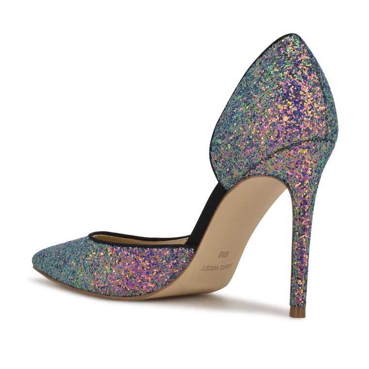 Nine West Folowe d'Orsay Pointy Puntera Pumps Moradas Multicolor | 5137-BIHOQ