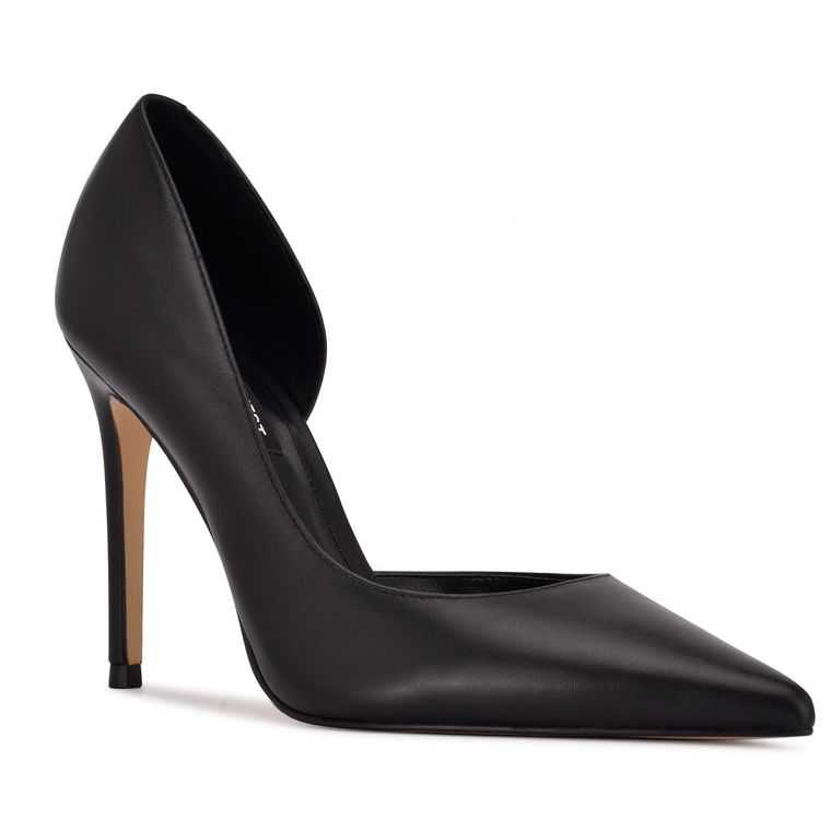 Nine West Folowe d'Orsay Pointy Puntera Pumps Negras | 5619-WQMCR