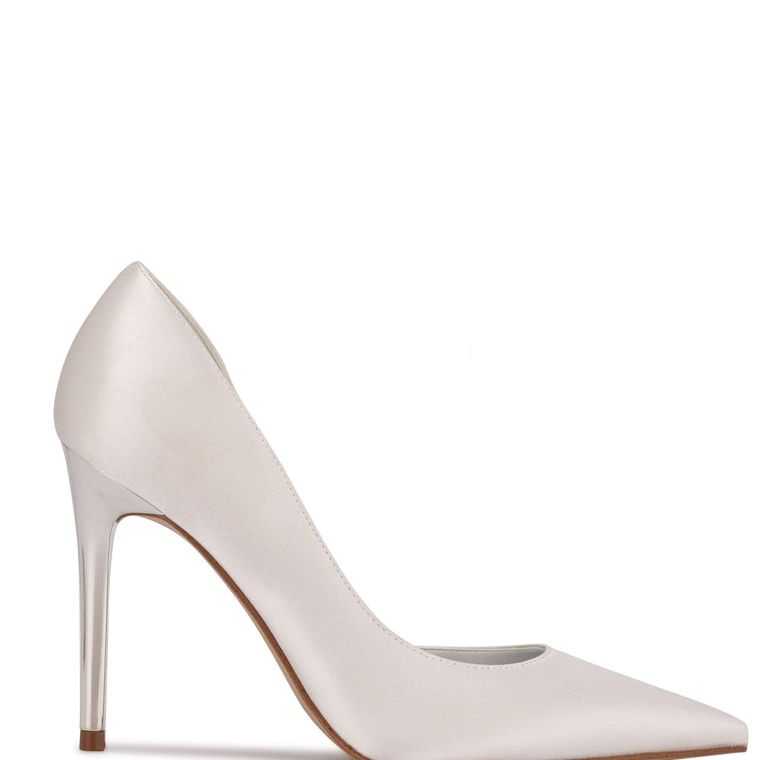 Nine West Folowe d\'Orsay Pointy Puntera Pumps Blancas | 6459-TXFJS