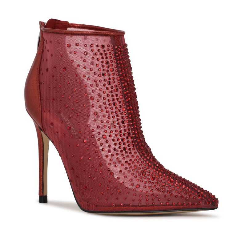 Nine West Fornow Vestido Booties Rojas | 3596-ESDXC