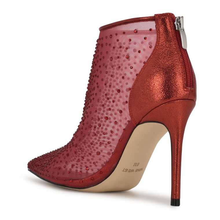 Nine West Fornow Vestido Booties Rojas | 3596-ESDXC