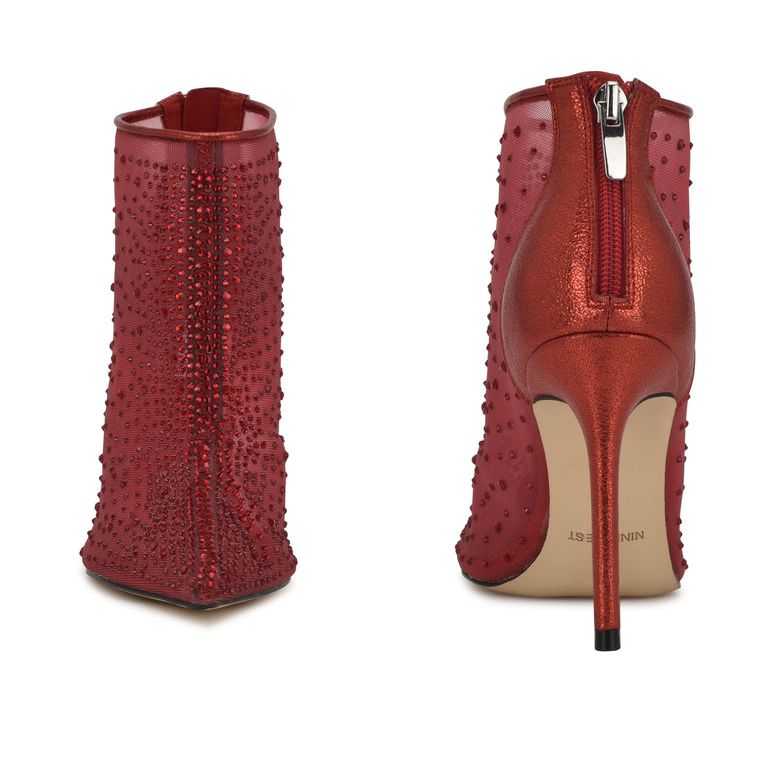 Nine West Fornow Vestido Booties Rojas | 3596-ESDXC