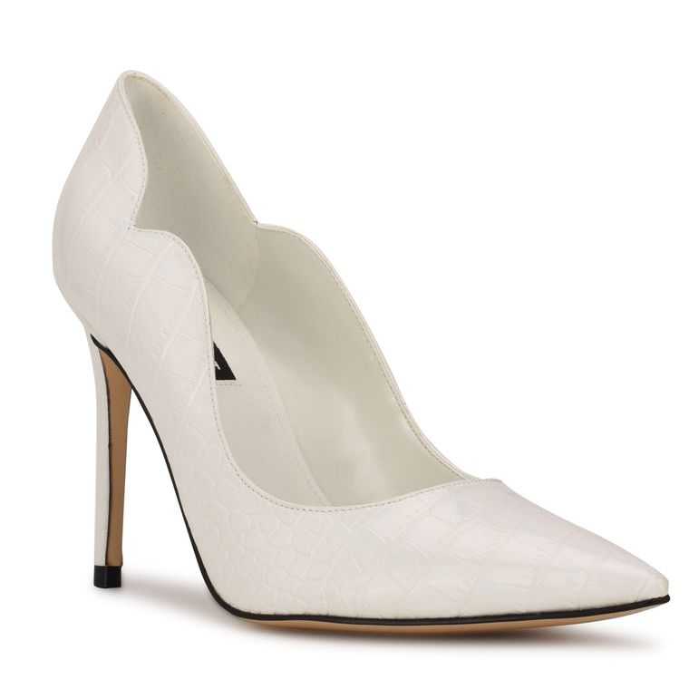 Nine West Foxy Pointy Puntera Pumps Blancas | 1736-HWNMI