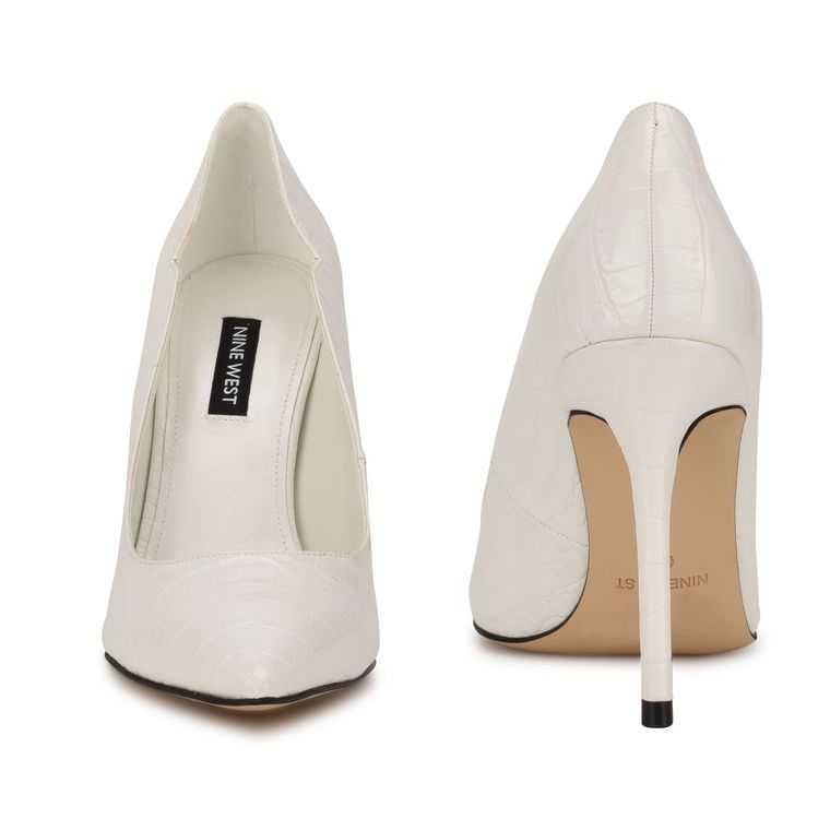 Nine West Foxy Pointy Puntera Pumps Blancas | 1736-HWNMI