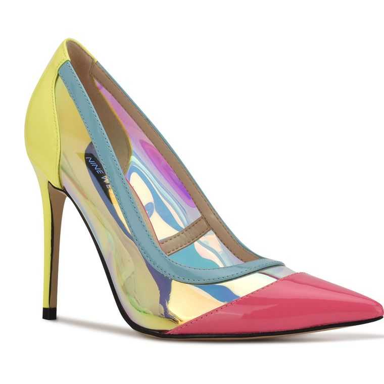 Nine West Francy Pointy Puntera Pumps Multicolor | 4921-XBJKN