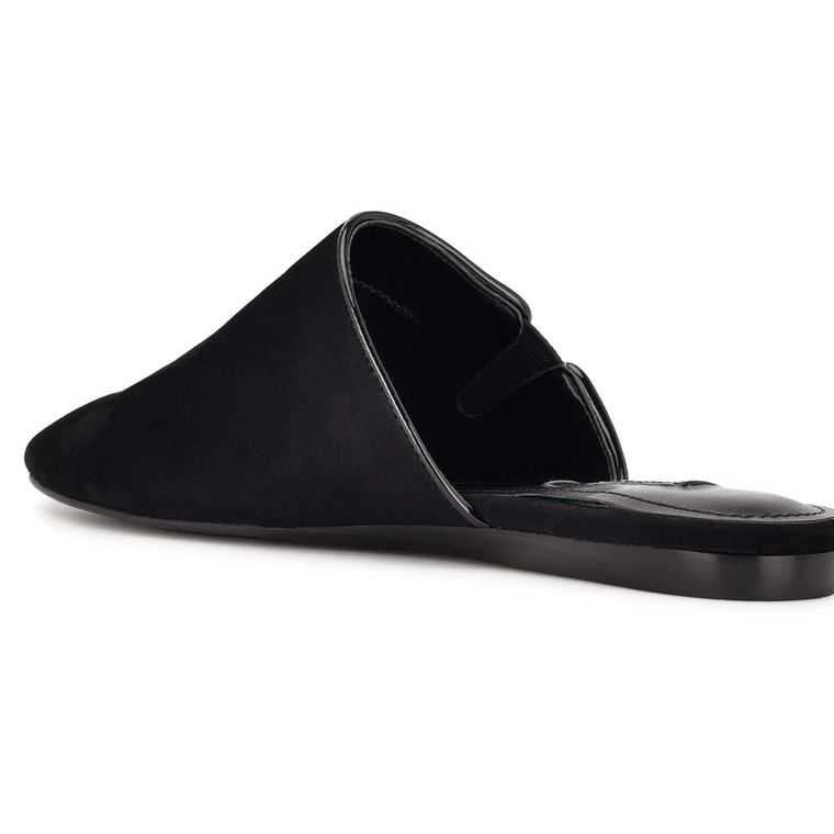 Nine West Freeda Pointy Puntera Mules Negras | 1537-YOBDE