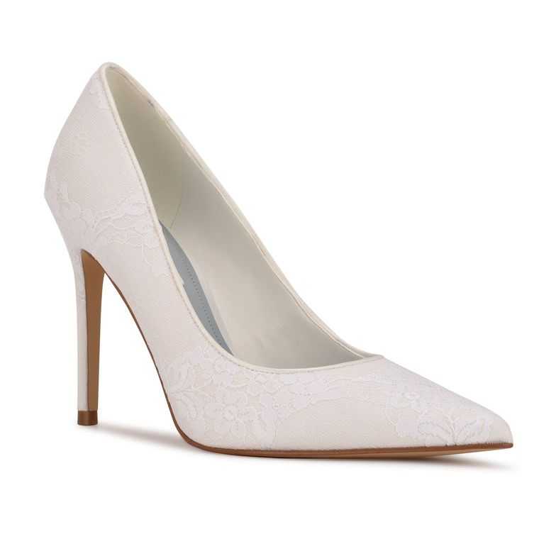 Nine West Fresh Pointy Puntera Pumps Blancas | 0497-LQUNZ