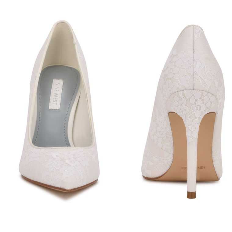 Nine West Fresh Pointy Puntera Pumps Blancas | 0497-LQUNZ