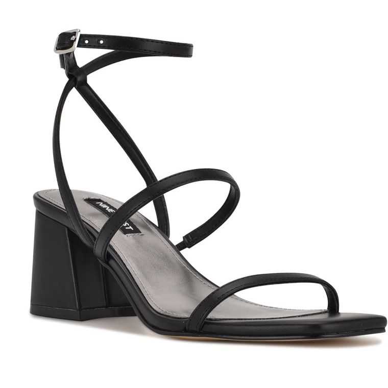 Nine West Gali Block Chanclas Sandals Negras | 6095-DIFPZ