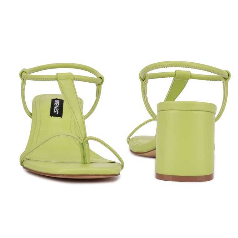 Nine West Gardeen Block Heel Verde Claro | 5398-RFKMA