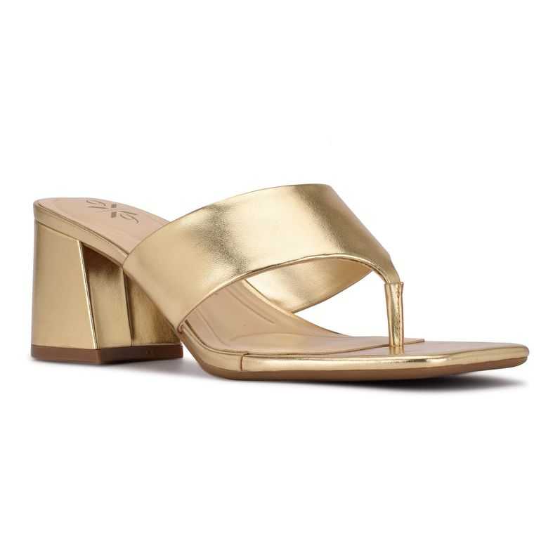 Nine West Gelina 9x9 Block Chanclas Sandals | 5290-XCNPG