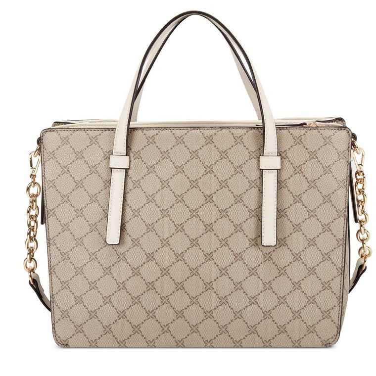 Nine West Geneva Jet Set Satchel Beige | 4193-CYUPF