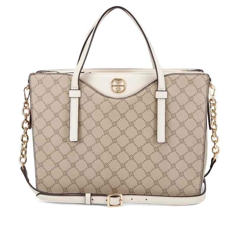 Nine West Geneva Jet Set Satchel Beige | 4193-CYUPF