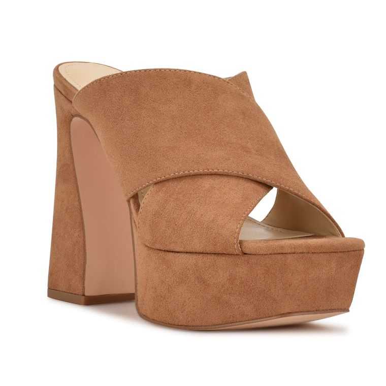 Nine West Girlz Plataforma Marrones | 5986-NZBDE