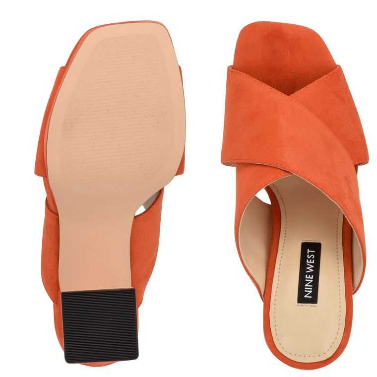 Nine West Girlz Plataforma Sandals Naranjas | 7104-TNSIZ