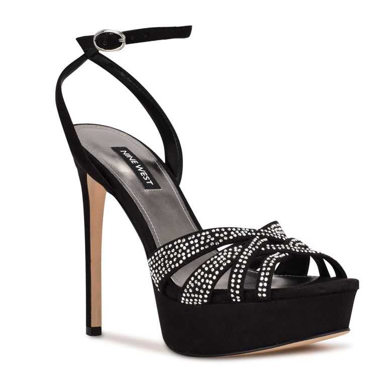 Nine West Gobig Plataforma Negras | 0218-PESLR