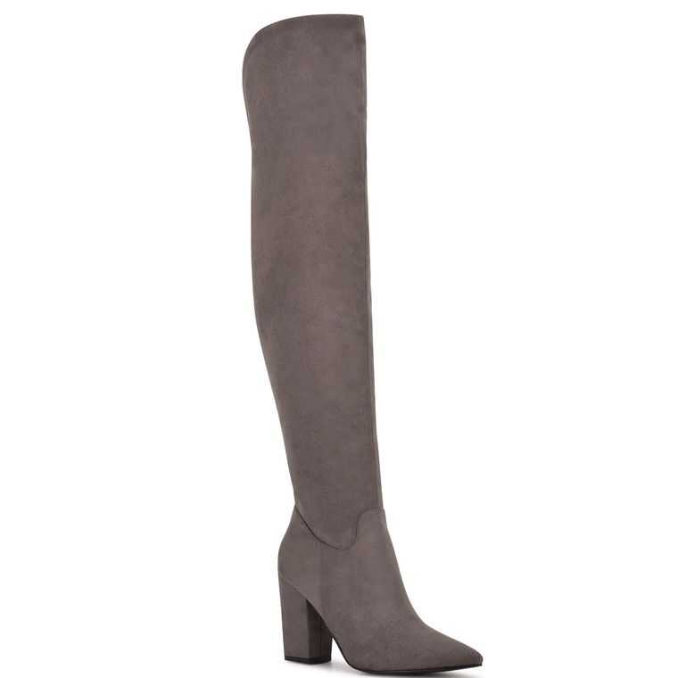 Nine West Goforit Over The Knee Boots Gris | 4852-NSZIB