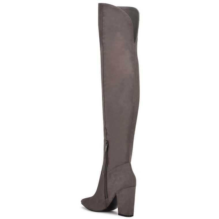 Nine West Goforit Over The Knee Boots Gris | 4852-NSZIB