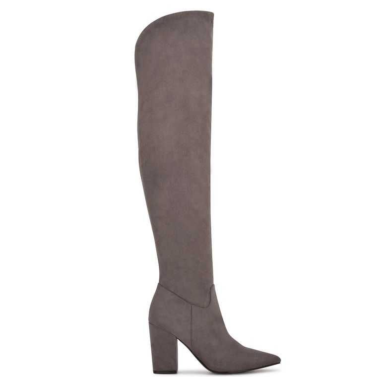 Nine West Goforit Over The Knee Boots Gris | 4852-NSZIB