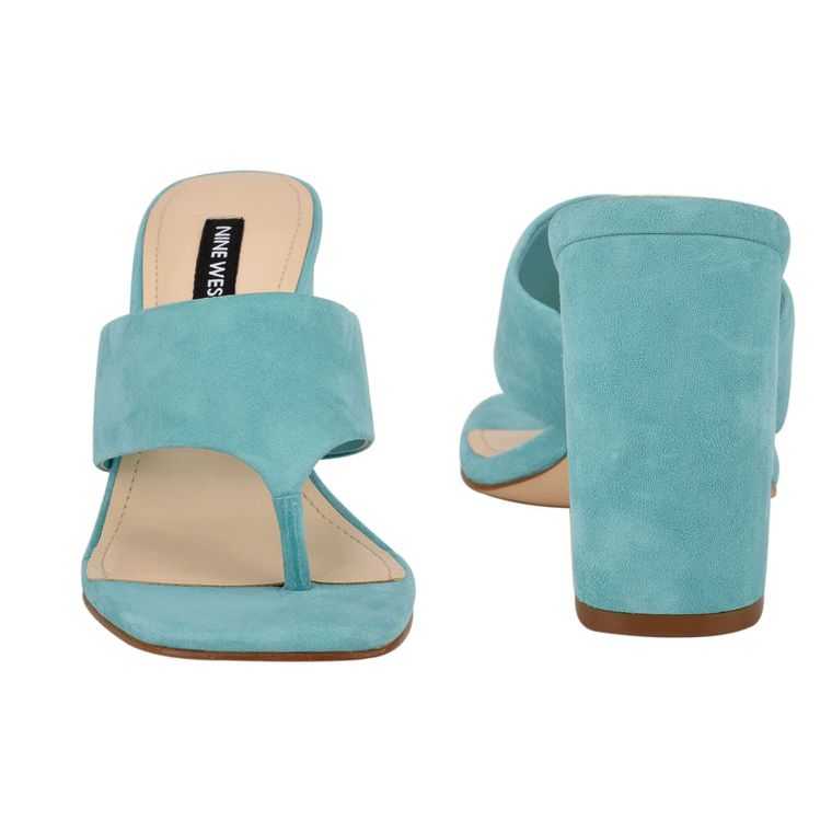 Nine West Gogo Block Heel Chanclas Sandals | 1506-YKNDV