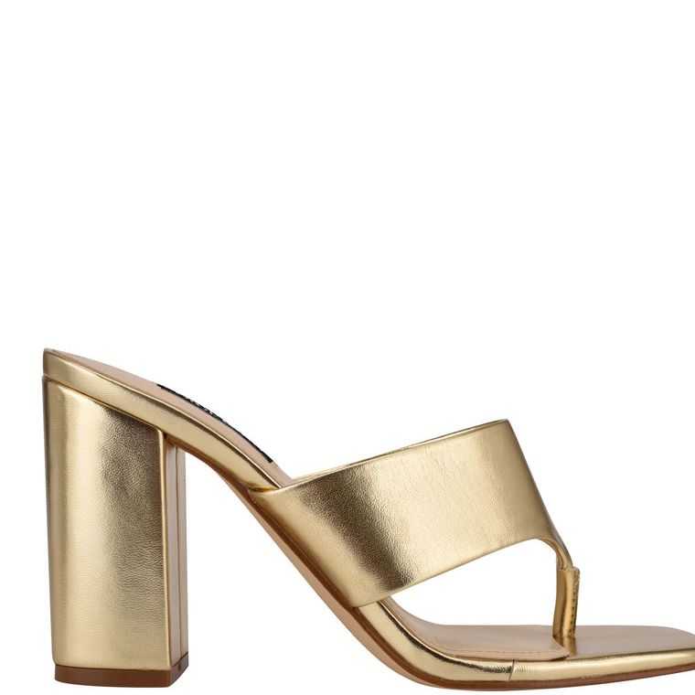 Nine West Gogo Block Heel Chanclas Sandals | 5372-JOBYF