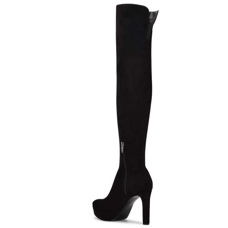 Nine West Gotcha Anchos Calf Over the Knee Plataforma Negras | 6248-EFTKG