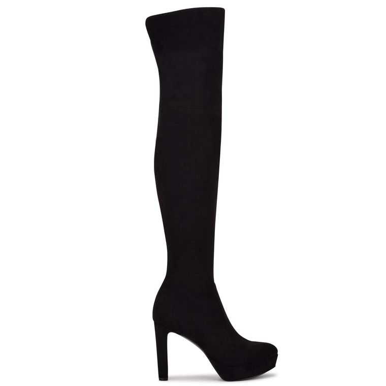 Nine West Gotcha Anchos Calf Over the Knee Plataforma Negras | 6248-EFTKG