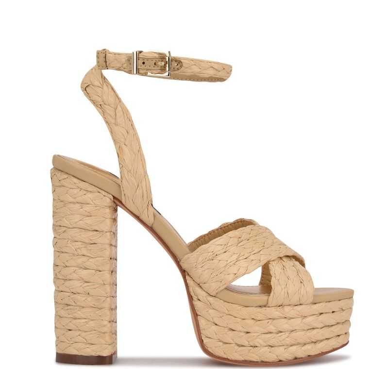 Nine West Hadyn Plataforma Beige | 4582-YOJVT