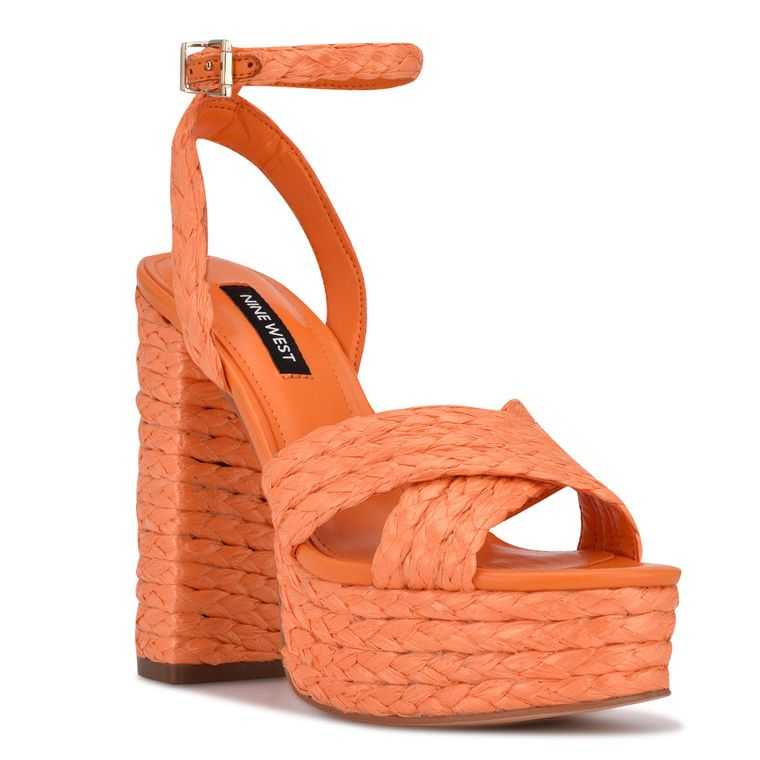 Nine West Hadyn Plataforma Naranjas | 6128-YSVBH