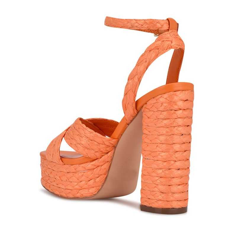 Nine West Hadyn Plataforma Naranjas | 6128-YSVBH