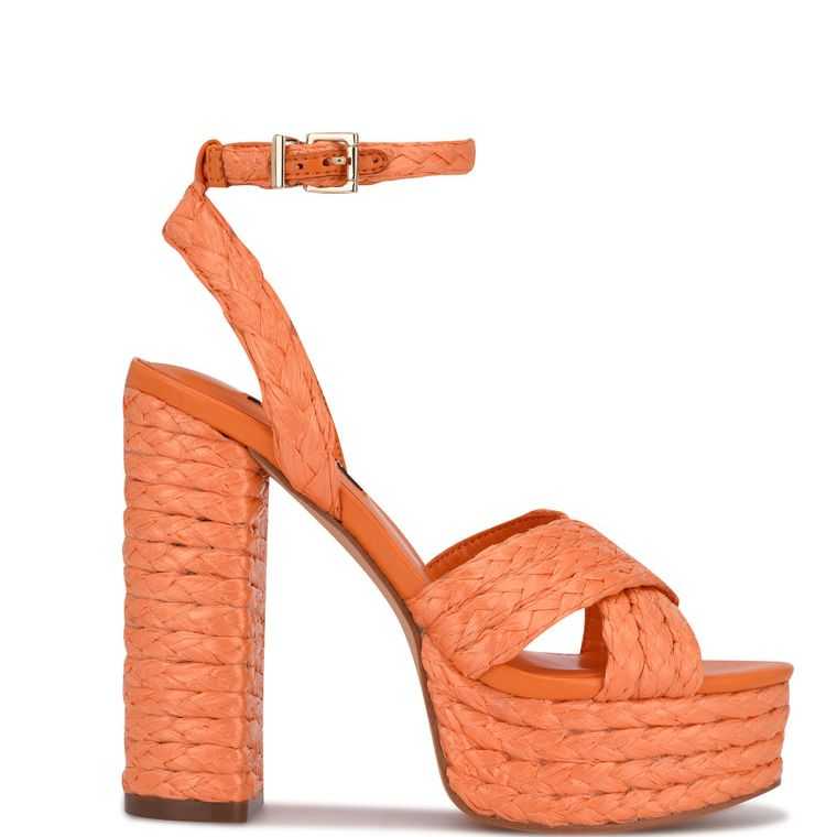 Nine West Hadyn Plataforma Naranjas | 6128-YSVBH