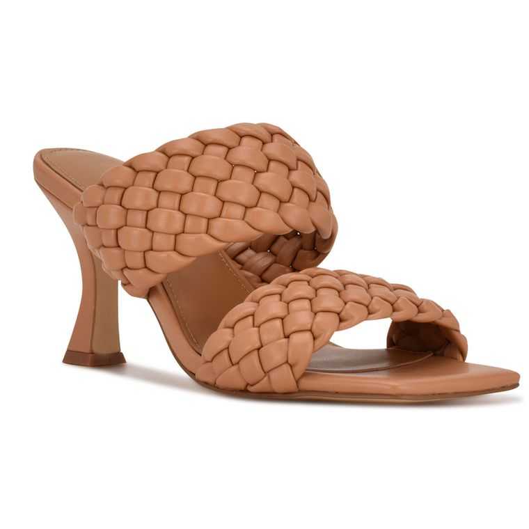 Nine West Hasnot Chanclas Sandals Marrones Claro | 6938-IWFGP