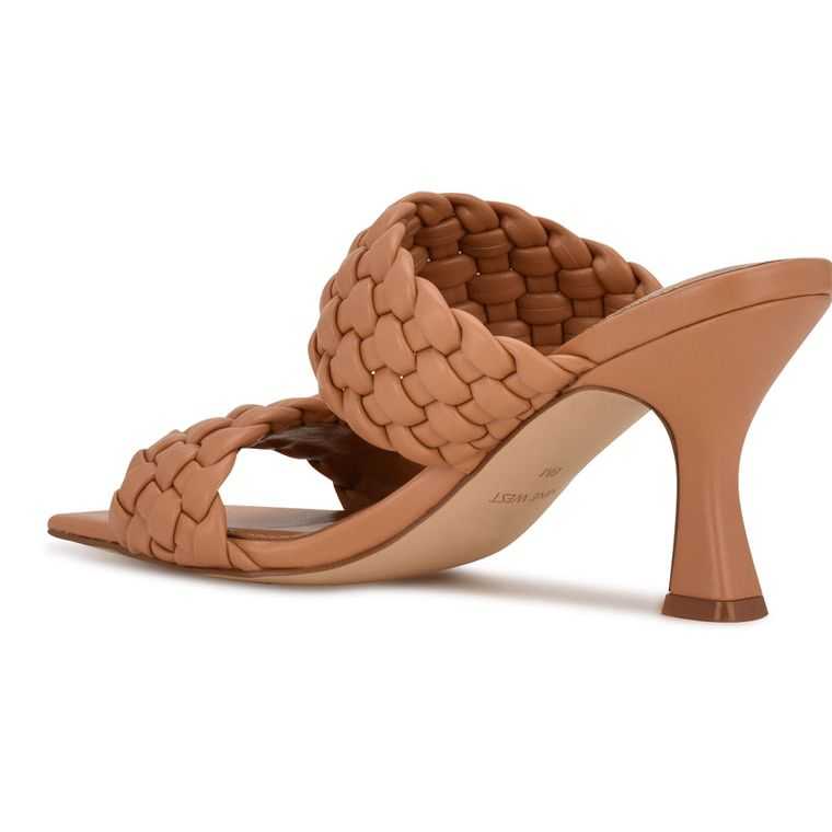 Nine West Hasnot Chanclas Sandals Marrones Claro | 6938-IWFGP