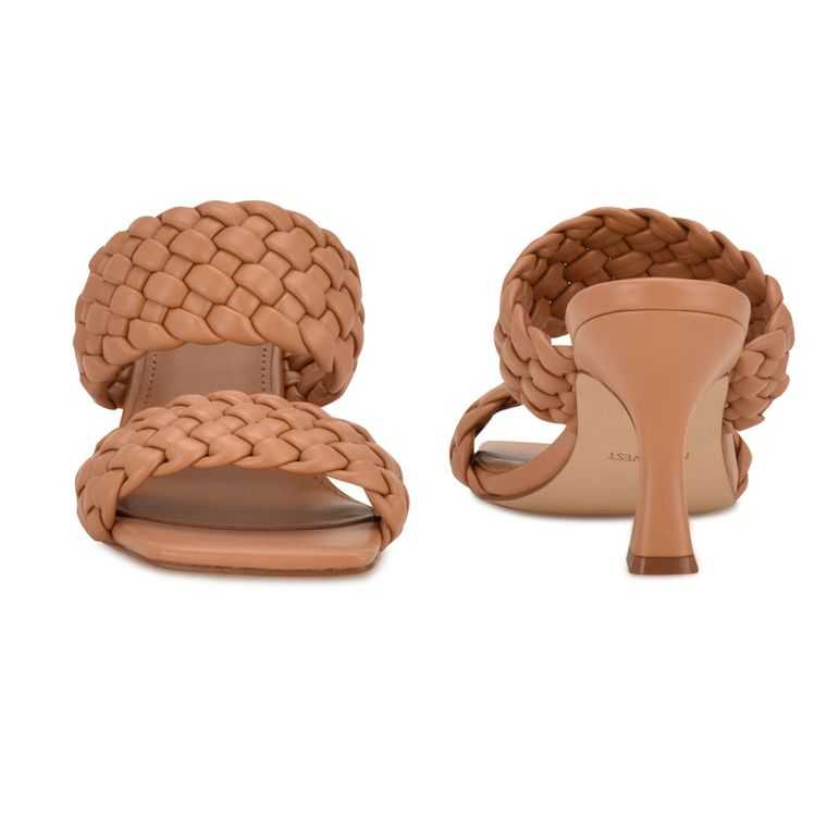 Nine West Hasnot Chanclas Sandals Marrones Claro | 6938-IWFGP