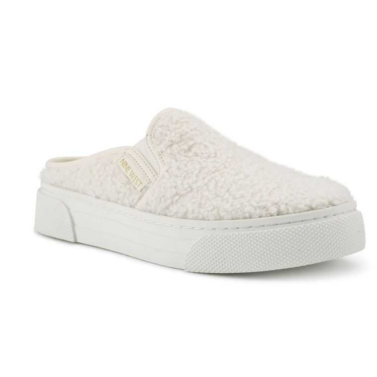 Nine West Hayzel Slip On Sneaker Mules Creme | 6481-PUXVB