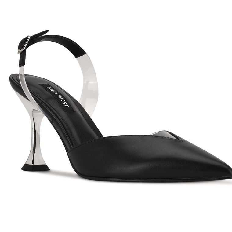 Nine West Heat Pointy Puntera Slingbacks Negras | 3281-PZYDE