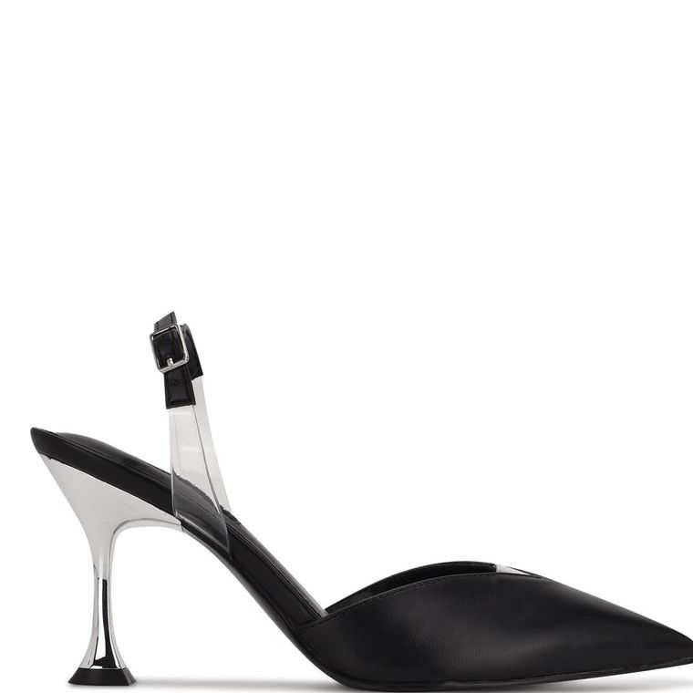 Nine West Heat Pointy Puntera Slingbacks Negras | 3281-PZYDE