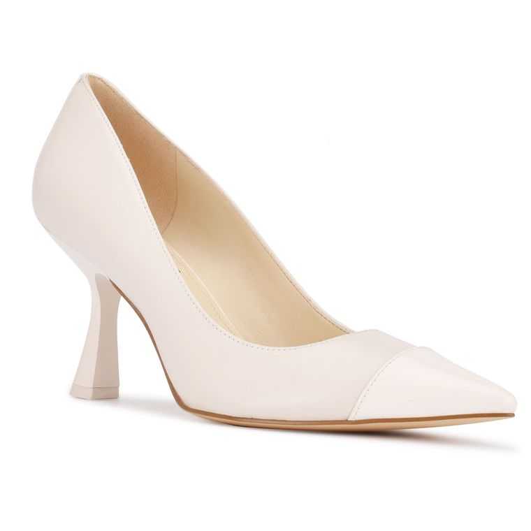 Nine West Hippa Pointy Puntera Pumps Creme | 2036-JSPTN