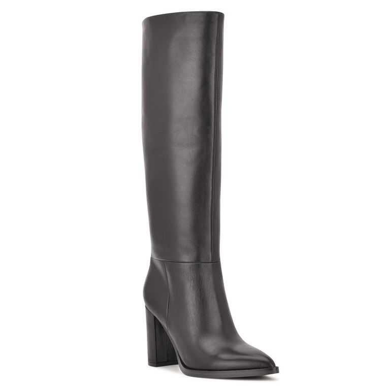 Nine West Hiya Anchos Calf Tacón Boots Negras | 5318-WGZBR