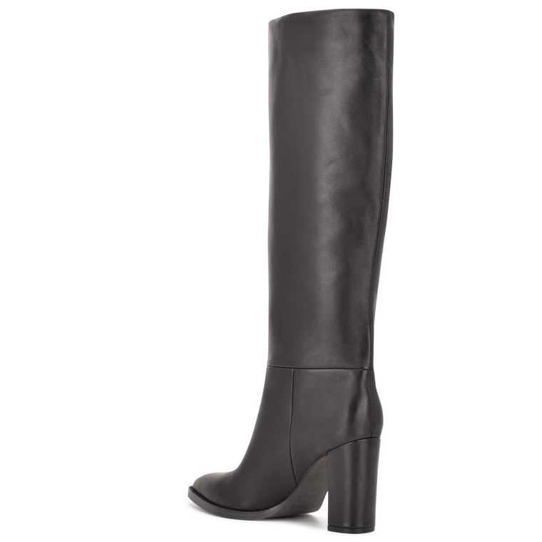 Nine West Hiya Anchos Calf Tacón Boots Negras | 5318-WGZBR