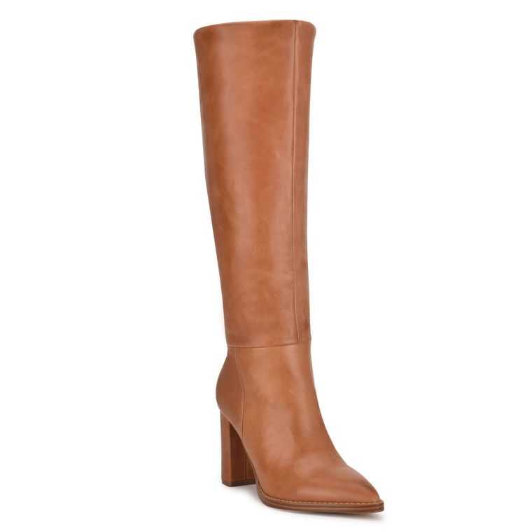 Nine West Hiya Anchos Calf Tacón Marrones | 3527-MFPKA