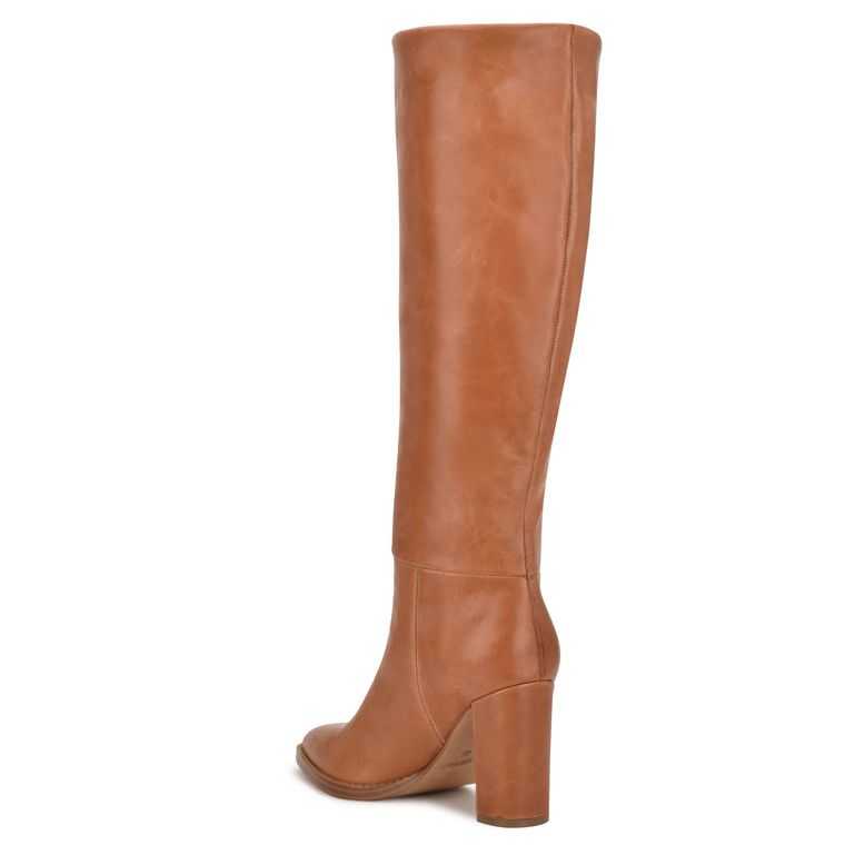 Nine West Hiya Anchos Calf Tacón Marrones | 3527-MFPKA