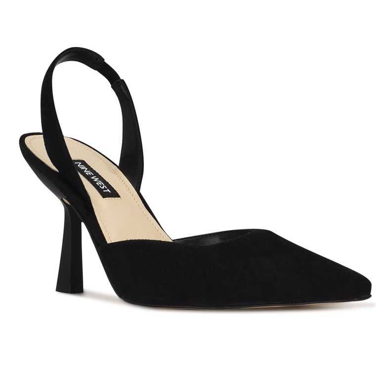 Nine West Hurry Snip Puntera Slingbacks Negras | 1798-XRNYV