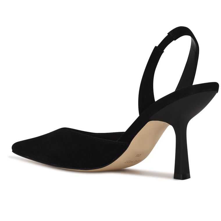 Nine West Hurry Snip Puntera Slingbacks Negras | 1798-XRNYV